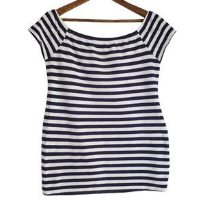 Motherhood | Navy & White Striped Maternity Top